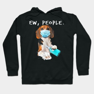 Beagle Ew People Dog Wearing A Face Mask Hoodie